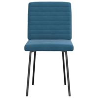 Eetkamerstoelen 4 st fluweel blauw - thumbnail