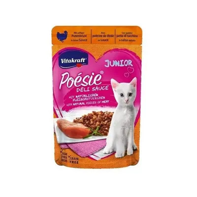Vitakraft Poésie Délice Junior kalkoen in saus 85g