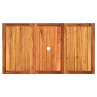 Tuintafel 140x80x75 cm poly rattan en acaciahout zwart - thumbnail