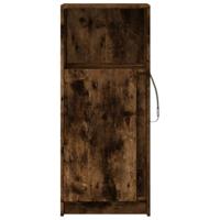 Dressoir met LED 42,5x34x100 cm bewerkt hout gerookt eikenkleur - thumbnail