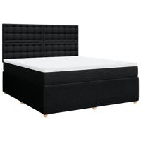 Boxspring met matras stof zwart 180x200 cm - thumbnail