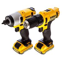 DeWALT DCK211D2T Accu combiset 2-delig (DCD710 + DCF815) 12V XR 2.0Ah in TSTAK - thumbnail