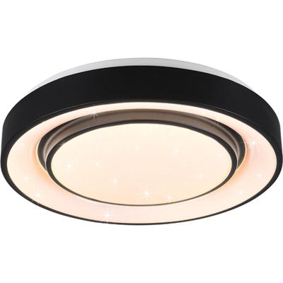 WiZ Smart LED Plafondlamp - Rond - 20W RGBW - Mat Zwart - Dimbaar