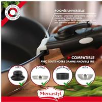 Kookgereiset - Inductie - MENASTYL - 7930018 - Roestvrij staal - 6-delig - Afneembare handgreep - Grijs - thumbnail