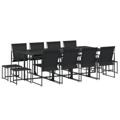 13-delige Tuinset textileen zwart