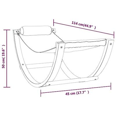 Hangmatschommel voor kinderen stof blauw gestreept