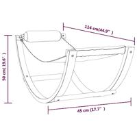 Hangmatschommel voor kinderen stof blauw gestreept - thumbnail