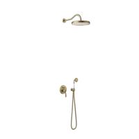 Regendouche set Tres Clasic | Inbouw | Mengkraan | 2-weg | Vintage | Messing oud - thumbnail