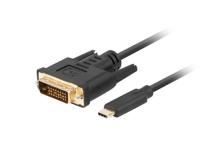 Lanberg CA-CMDV-10CU-0018-BK video kabel adapter 1,8 m USB Type-C DVI-D Zwart - thumbnail
