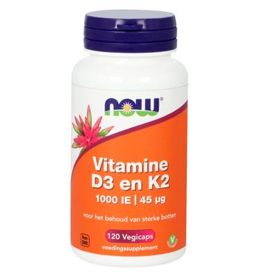 NOW D3 1000 IE & Vitamine K2 Capsules