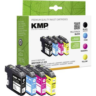 KMP Inktcartridge vervangt Brother LC-223BK, LC-223C, LC-223M, LC223Y Compatibel Combipack Zwart, Cyaan, Magenta, Geel B62VX 1529,4005 KMP Inktcartridge vervangt Brother LC-223BK, LC-223C, LC-223M, LC223Y Compatibel Combipack Zwart, Cyaan, Magenta, Geel B62VX 1529,4005