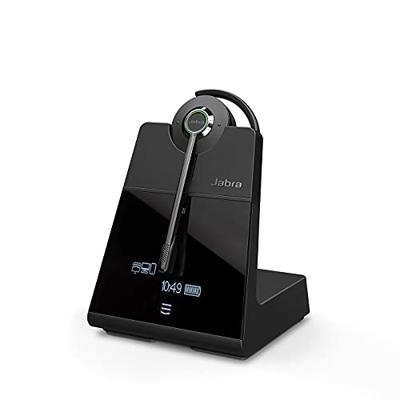 Jabra Engage 75 On-Ear Dect Convertible Headset - Skype for Business gecertificeerde draadloze hoofdtelefoon met noise-cancelling voor tafeltelefoons en softphones - zwart