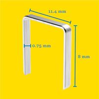 Rapid Nieten 8mm Type 53 Gegalvaniseerd, Kunststofbox 5000st Lengte 8mm - thumbnail