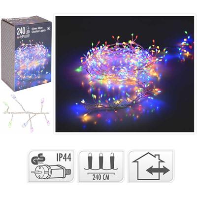 Zilverdraad - cluster - 240LED - multicolor Zilverdraad - cluster - 240LED - multicolor