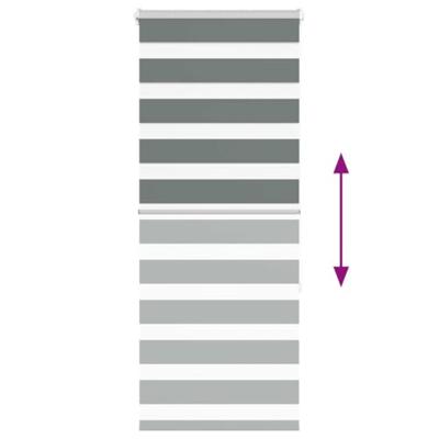 VidaXL Zebra rolgordijn 65x150 cm stofbreedte 60,9 cm donkergrijs VidaXL Zebra rolgordijn 65x150 cm stofbreedte 60,9 cm donkergrijs