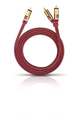 Oehlbach: NF Y-Sub 100 Subwooferkabel 1,0 meter - Rood - thumbnail