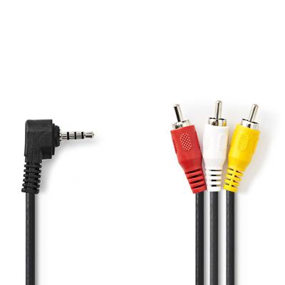 Nedis CVGB22400BK10 3,5 Mm Av-kabel 3,5 Mm Av Male - 3x Rca Male 1,0 M Zwart - thumbnail