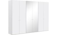 Goossens Kledingkast Easy Storage Ddk, Kledingkast 304 cm breed, 220 cm hoog, 4x draaideur en 2x spiegel draaideur midden - thumbnail