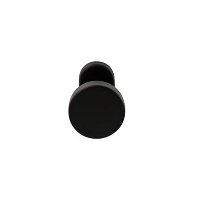 Hardbrass Knopkruk Piano Zwart op ovaal rozet