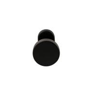 Hardbrass Knopkruk Piano Zwart op ovaal rozet - thumbnail