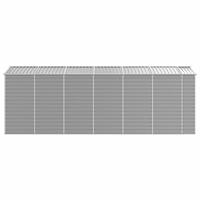 Tuinschuur 191x555x198 cm gegalvaniseerd staal lichtgrijs - thumbnail