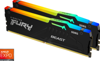 Kingston FURY Beast RGB Werkgeheugenset voor PC DDR5 64 GB 2 x 32 GB Non-ECC 6000 MHz 288-pins DIMM CL36 KF560C36BBEAK2-64 - thumbnail