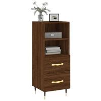 Dressoir 34,5x34x90 cm bewerkt hout bruineikenkleurig - thumbnail