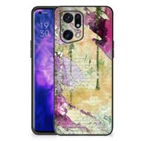 Kleurrijke Telefoonhoesje OPPO Find X5 Pro Letter Painting - thumbnail