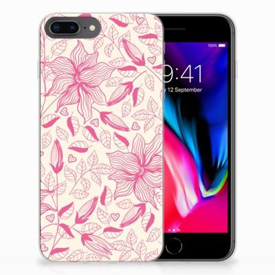 Apple iPhone 7 Plus | 8 Plus | TPU Case | Pink Flowers