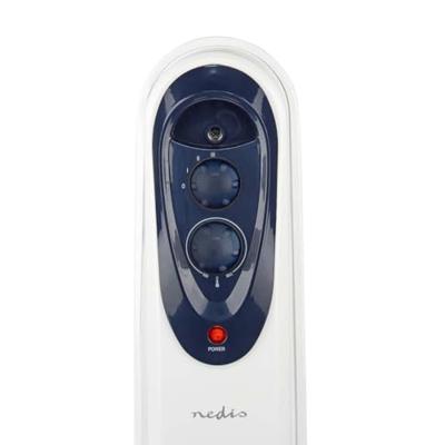 Nedis htoi30wt11 mobiele olieradiator 1000 / 1500 / 2500 w 11 vinnen instelbare thermostaat 3 warmte standen omvalpreventie wit