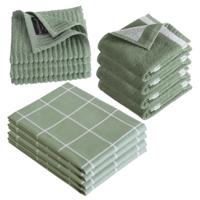 Byrklund Keukenset Clean & Dry Jade - 12 delig - Theedoeken, Keukendoeken & Vaatdoeken - thumbnail
