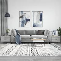 Salontafels 2 st 50x50x40 cm bewerkt hout grijs sonoma eiken - thumbnail