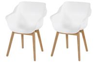 Hartman Sophie Studio Teak dining armstoel Wit - thumbnail
