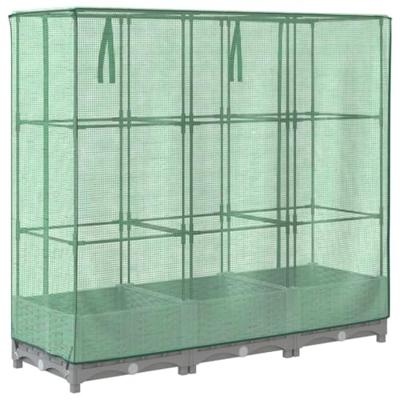 Plantenbak verhoogd met kashoes 120x40x123 cm rattanlook Plantenbak verhoogd met kashoes 120x40x123 cm rattanlook