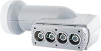 Schwaiger LNB4 Quad LNB Aantal gebruikers: 4 Feed-opname: 40 mm met switch Lichtgrijs, Wit - thumbnail