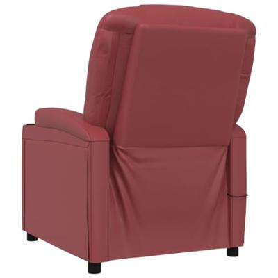 Massagestoel kunstleer wijnrood Massagestoel kunstleer wijnrood