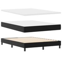 Boxspringbed met Matras in Zwart, 160 x 200 cm, Kunstleer - thumbnail