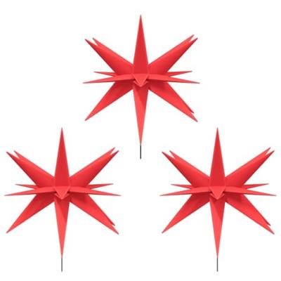 VidaXL Kerstlampen met grondpin en led&apos;s 3 st 35 cm rood - thumbnail