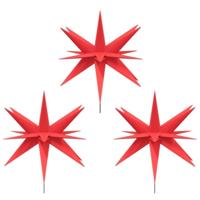 VidaXL Kerstlampen met grondpin en led&apos;s 3 st 35 cm rood - thumbnail
