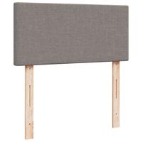 Boxspring met matras stof taupe 90x200 cm - thumbnail