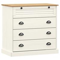 Hoge kast VIGO 80x40x176 cm massief grenenhout wit - thumbnail