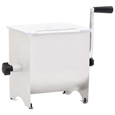 VidaXL Vleesmixer met deksel handmatig roestvrij staal zilverkleurig VidaXL Vleesmixer met deksel handmatig roestvrij staal zilverkleurig