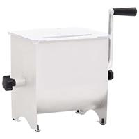 Vleesmixer handmatig 20 L roestvrij staal zilverkleurig - thumbnail