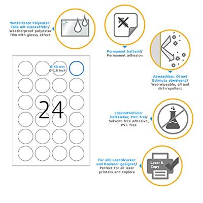 Herma 8023 Folie-etiketten Ø 40 mm Folie, glanzend Transparant 600 stuk(s) Permanent hechtend Laser (zwart/wit), Kopiëren (zwart/wit), Laser (kleur), Kopiëren Herma 8023 Folie-etiketten Ø 40 mm Folie, glanzend Transparant 600 stuk(s) Permanent hechtend Laser (zwart/wit), Kopiëren (zwart/wit), Laser (kleur), Kopiëren
