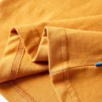 Kindershirt met lange mouwen dinosaurusprint 104 donkerokerkleurig - thumbnail