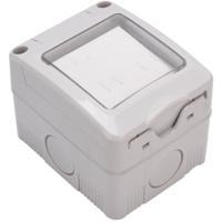 Waterdichte Wisselschakelaar IP55 - Enkelvoudig - Opbouw Grijs - thumbnail