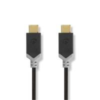 USB 3.1-kabel (Gen2) | Type-C male - Type-C male | 1,0 m | Antraciet - thumbnail