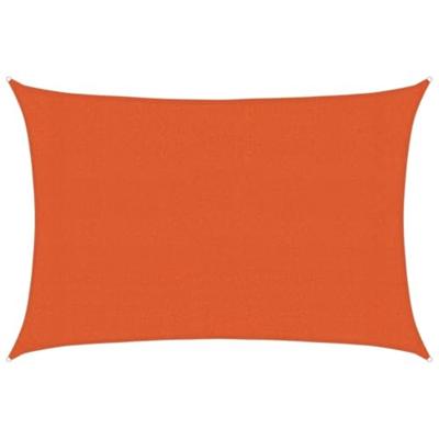 VidaXL Zonnezeil 160 g/m² 3x4 m hdpe oranje