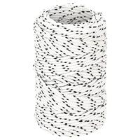 VidaXL Boottouw gevlochten 2 mmx50 m polyester wit - thumbnail