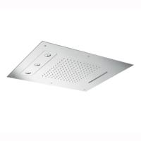 Hoofddouche Hotbath Mate 63x48 cm Rechthoekig Triple Inbouw Geborsteld Nikkel - thumbnail